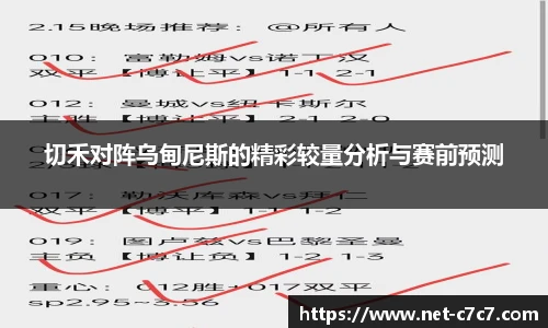 切禾对阵乌甸尼斯的精彩较量分析与赛前预测